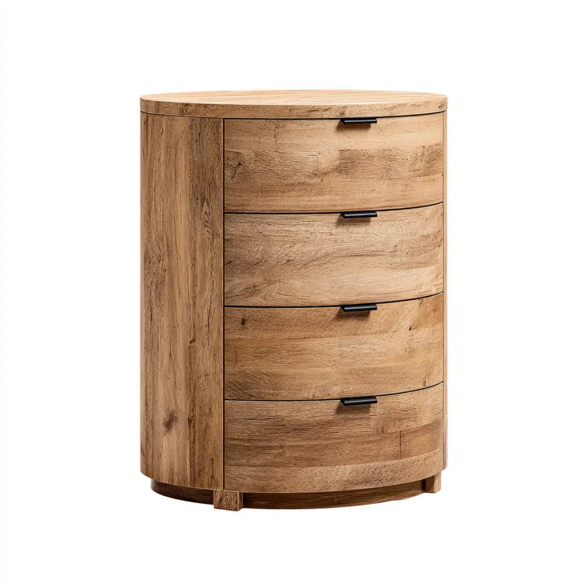 Komoda, Kommode 4 szuflady wykonane z drewna mango litego naturalnego okrągłego kształtu 80 x 45 x 100 cm