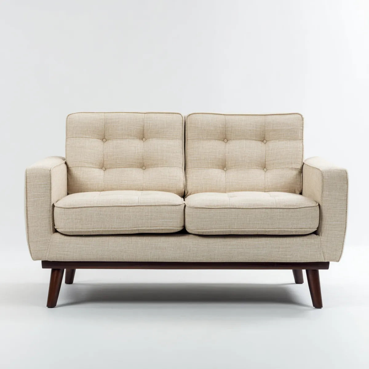 Sofa, 2-fotela Beżowa 140 x 80 x 85 cm z tapicerką poliestrową prostokątną