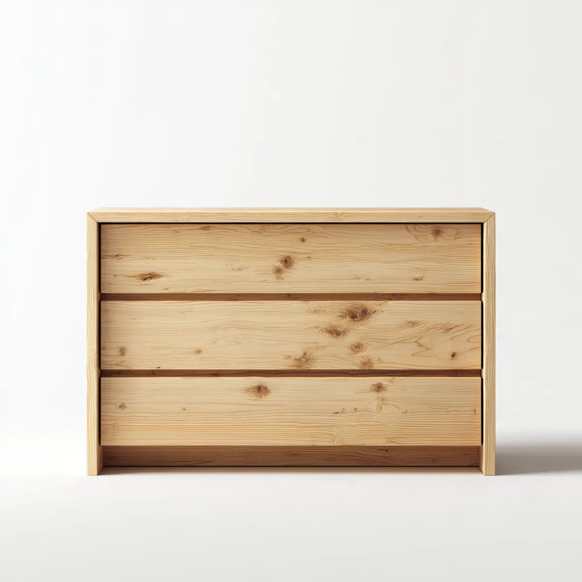 Komoda, Wygodność 3 szuflady w naturalnych prostokątnych sosny stałej 100 x 45 x 80 cm